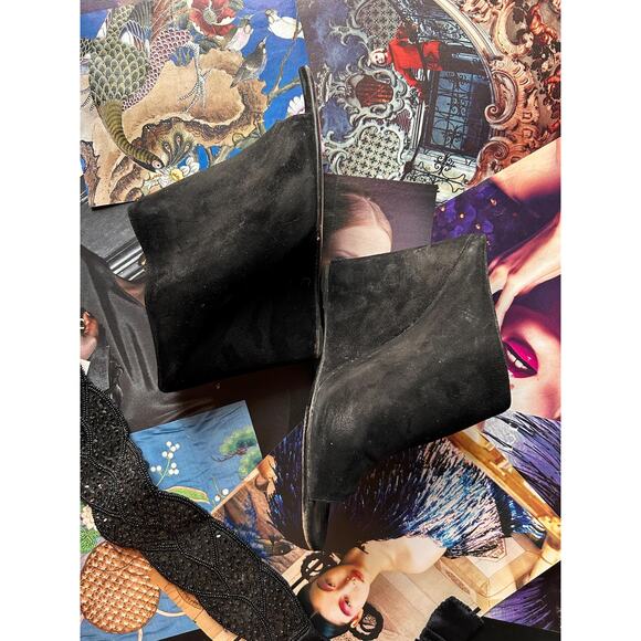 Prada Suede Open-Toe Wedge Mule, size 9 - Picture 6 of 8